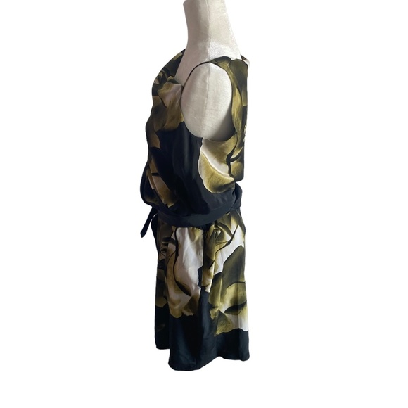$345 Robert Rodriguez Roses floral Print Silk Dress- Tunic 6 Drape One Shoulder - Picture 5 of 13